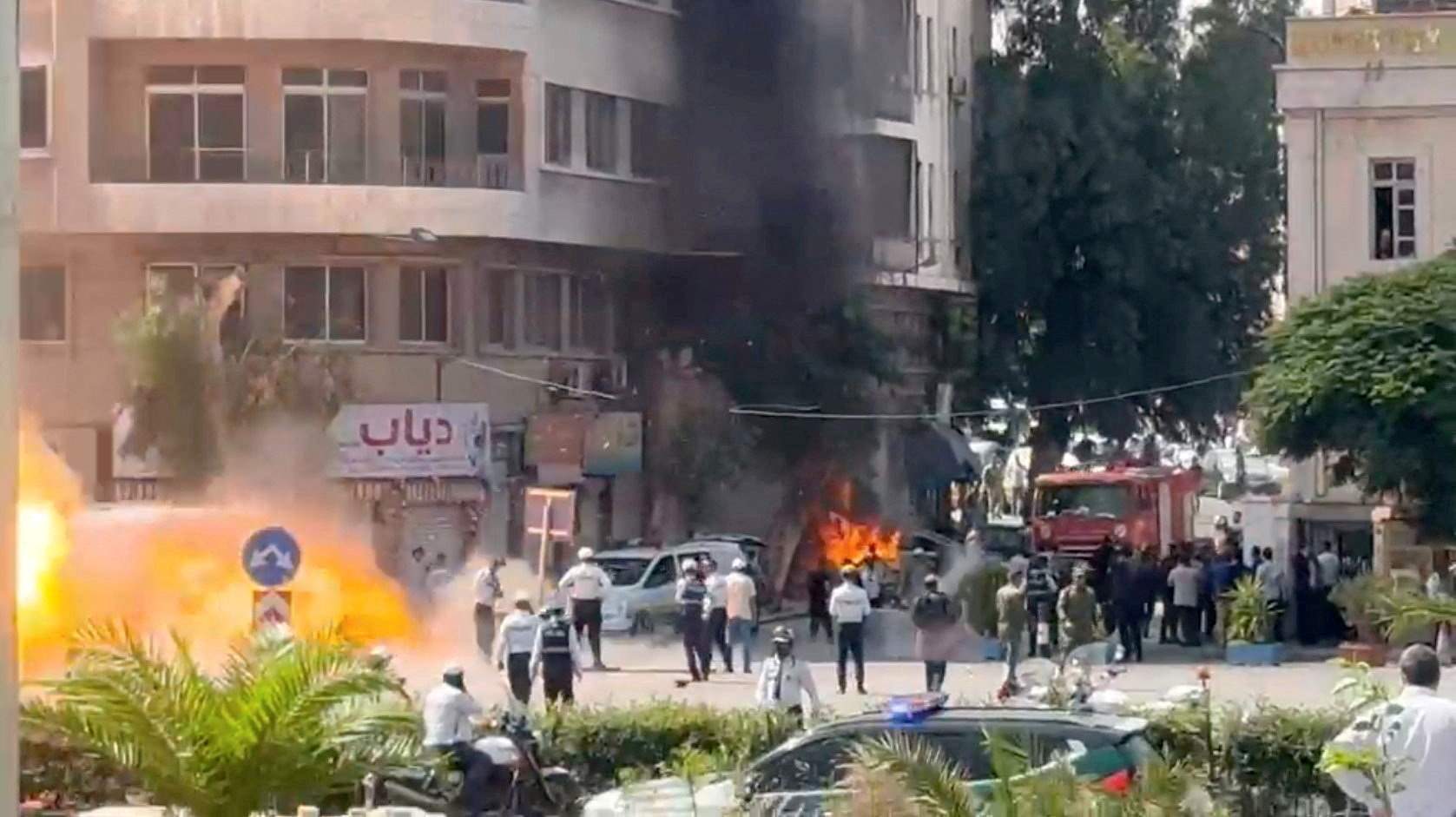 فرانسیسی صدر کے شام کے دورے کے دوران دمشق میں دھماکے