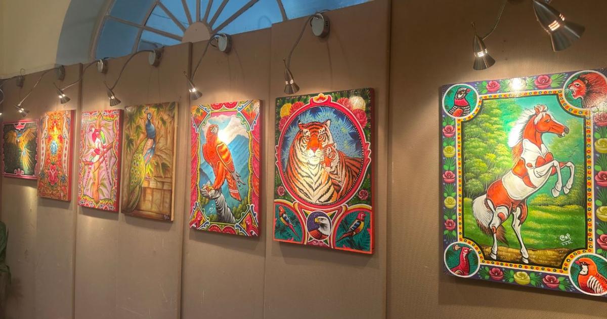 The first exhibition of paintings decorated with truck art in Karachi