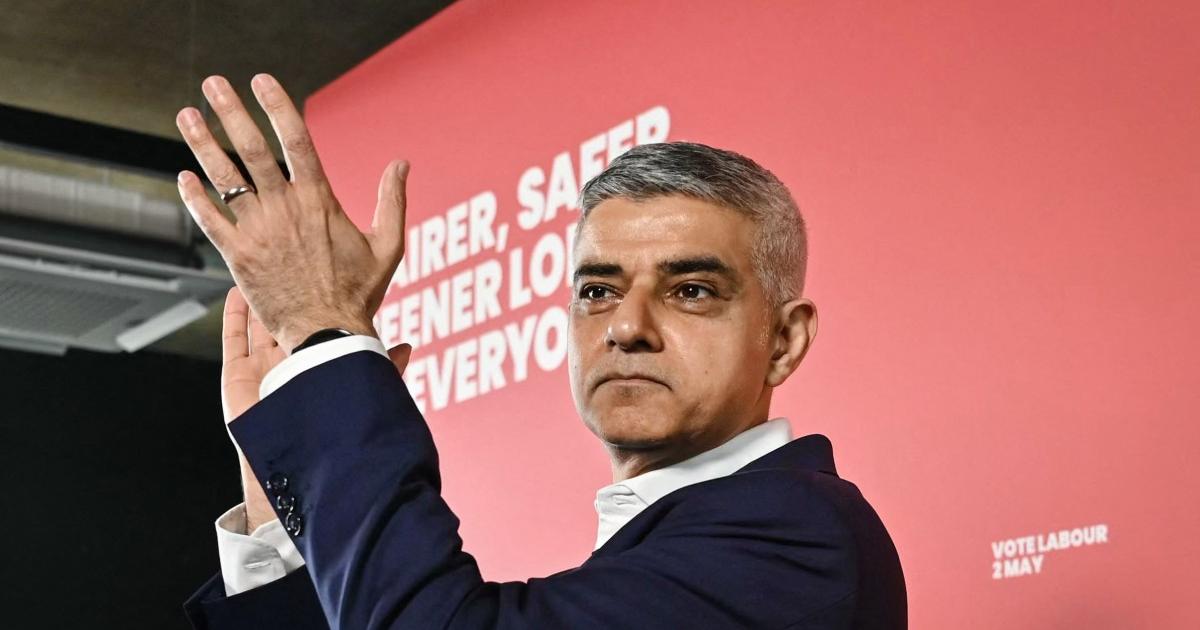 Historic victory: Sadiq Khan elected mayor of London for the third time