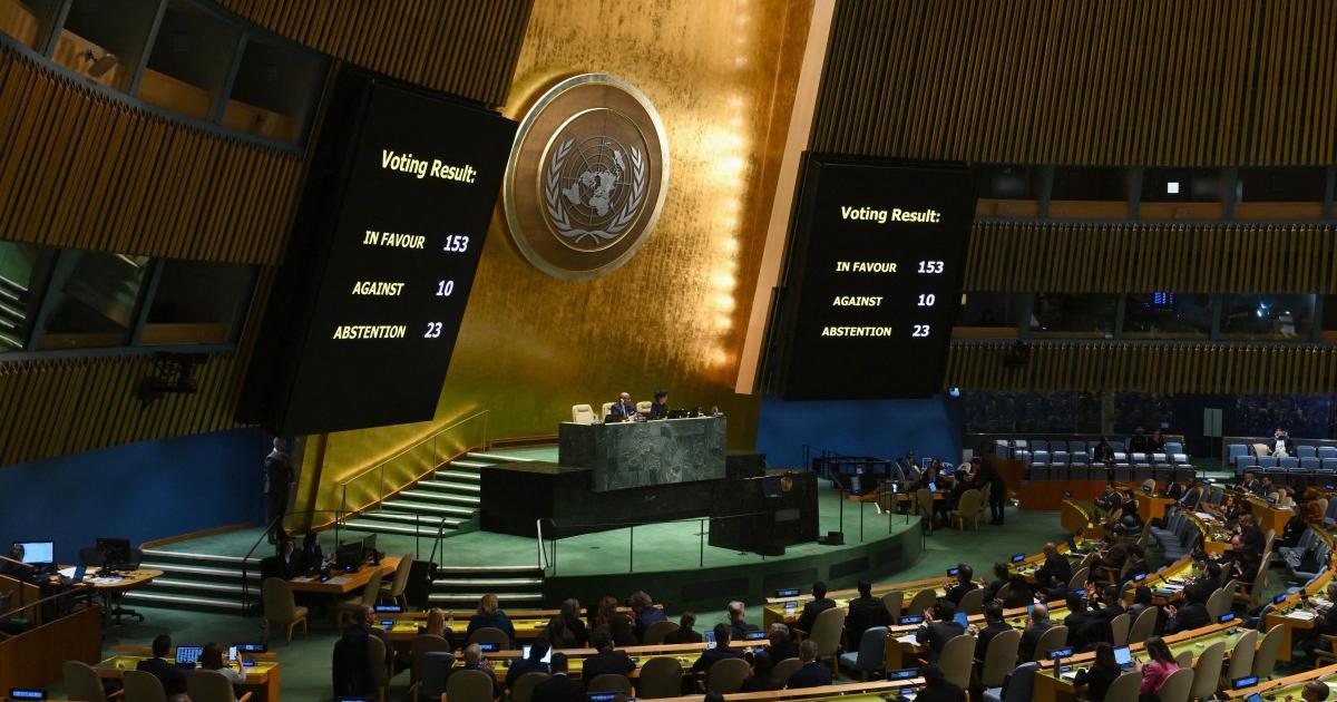 The possibility of support for the full membership of Palestine in the United Nations General Assembly today