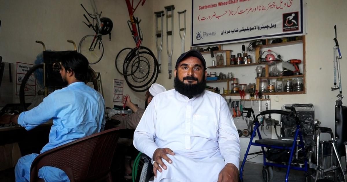 Specialized workshop for free repair of wheelchairs in Mardan