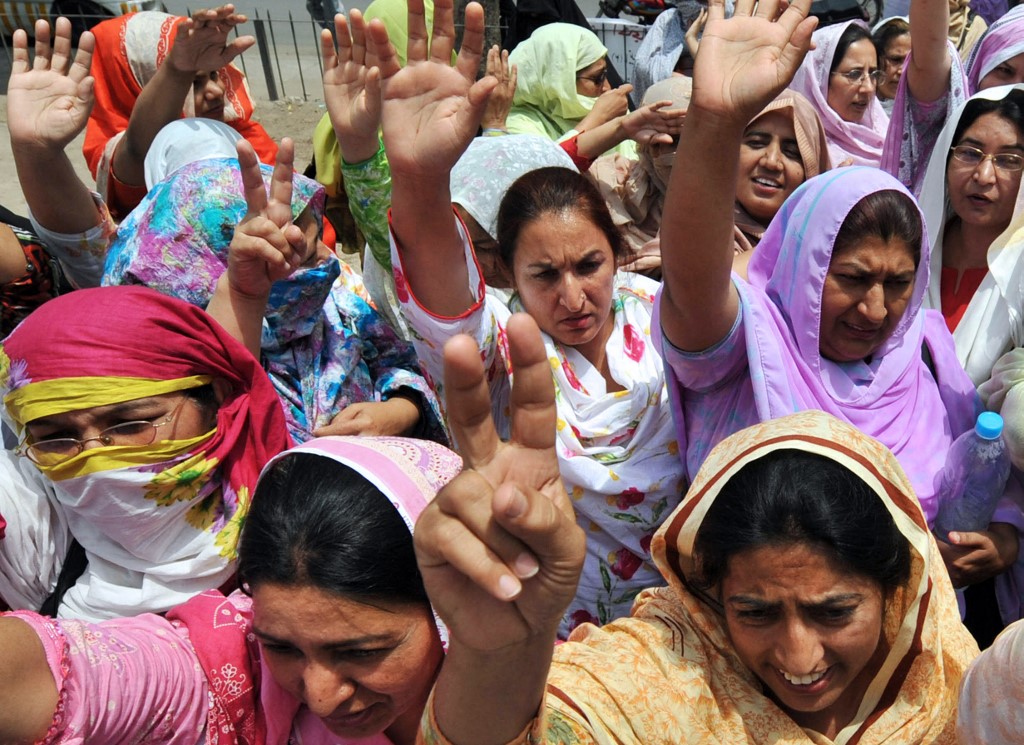 Pakistan Punjab Teachers Protest 