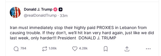 Trump tweet