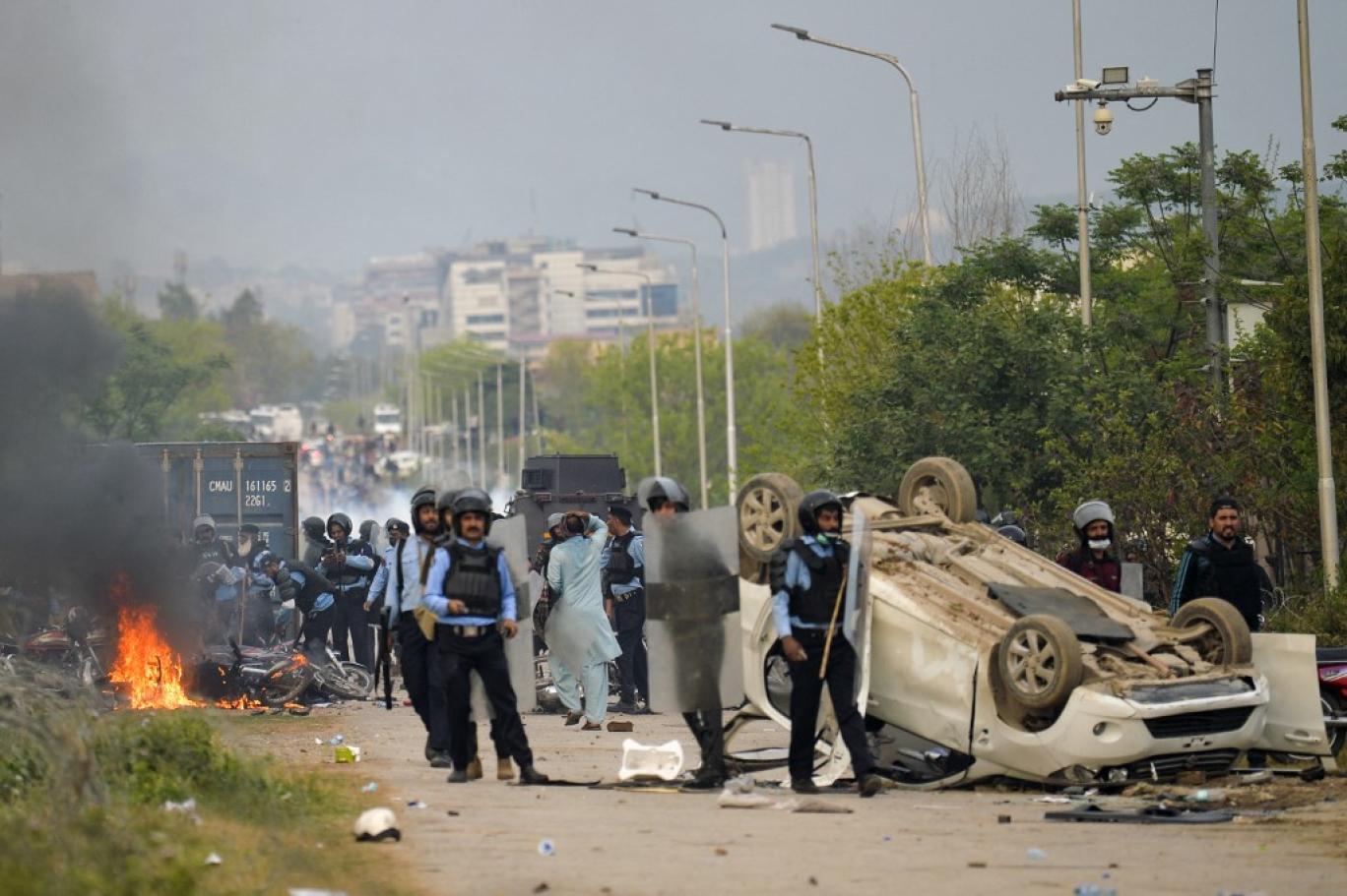 Islamabad police PTI Protest