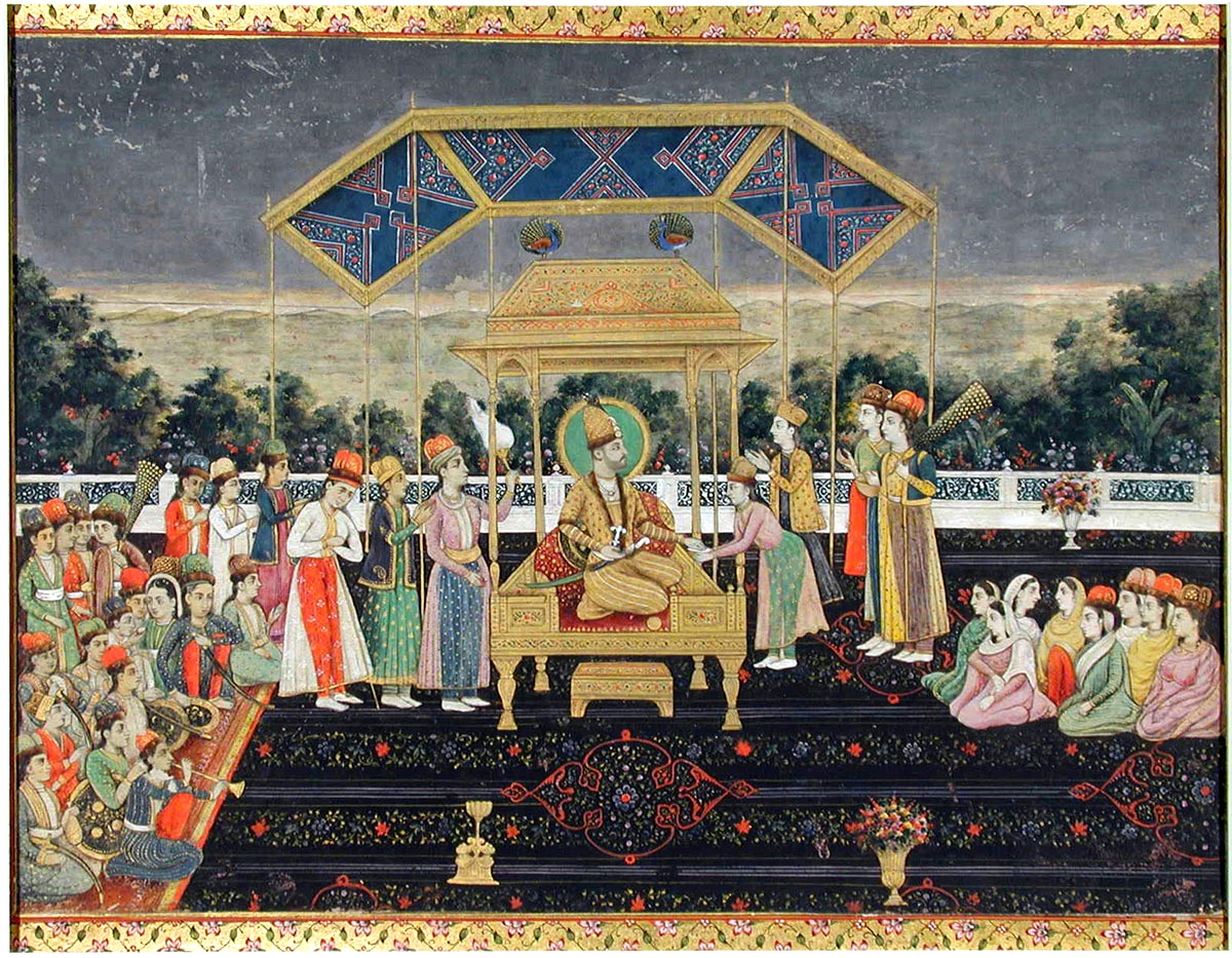 Nadir_Shah_on_the_Peacock_Throne_after_his_defeat_of_Muhammad_Shah._ca._1850,_San_Diego_MOA.jpg