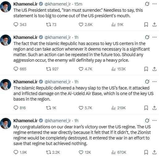 Iran Supreme Leader Tweets 