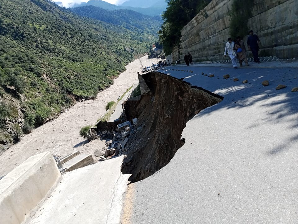 Swat Flood  Road Crack