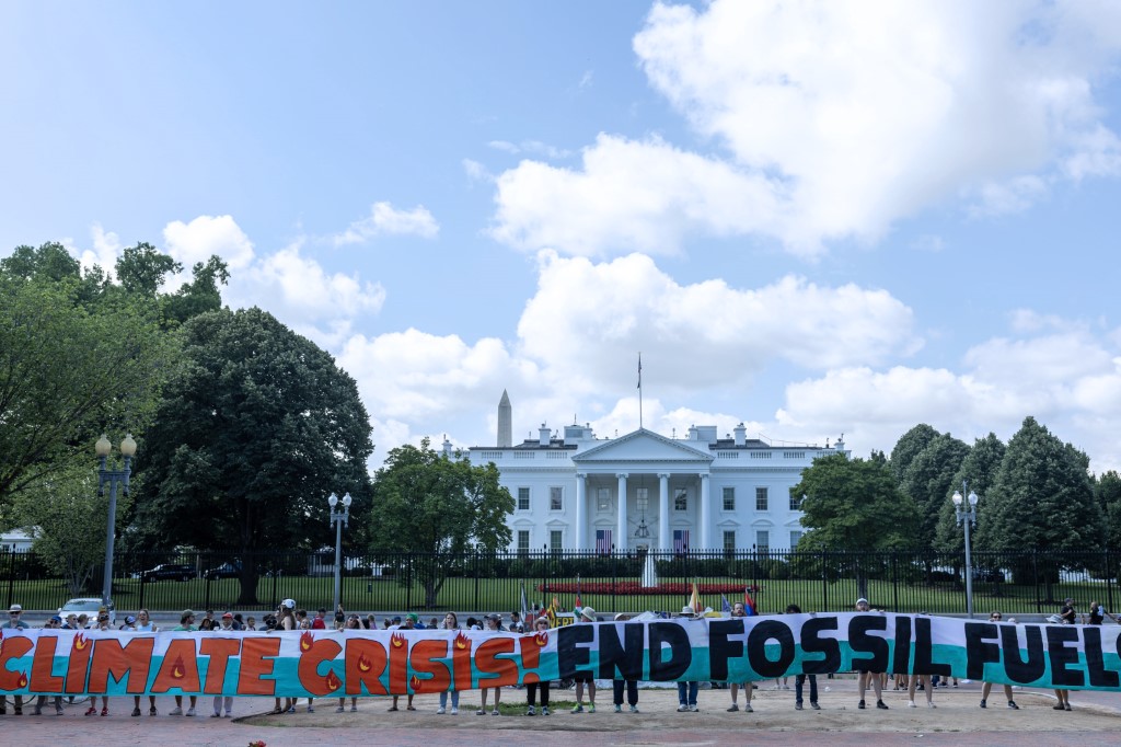 US climate change protest